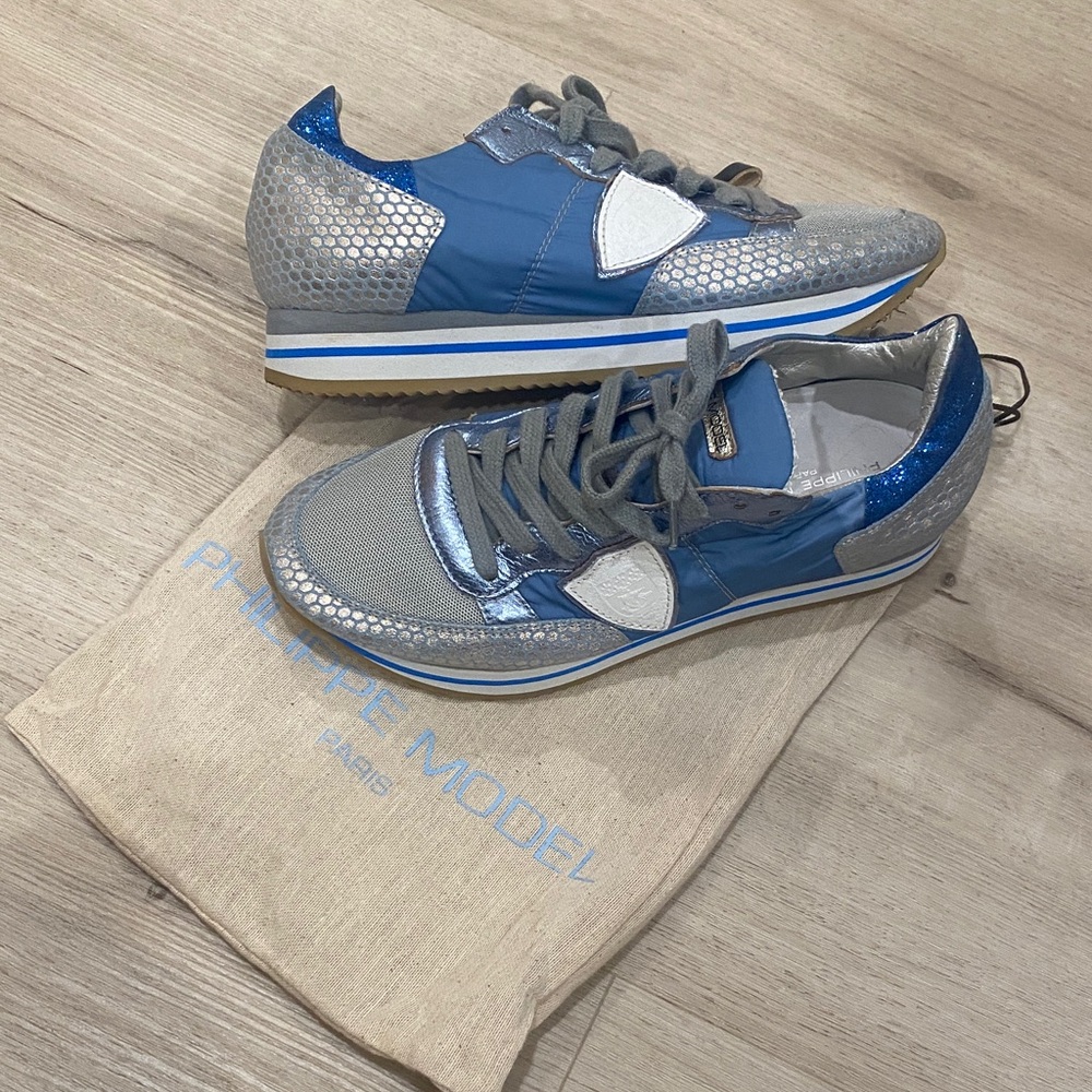 New Philippe Model Tropez Haute Sneakers Italy EU 40 $410